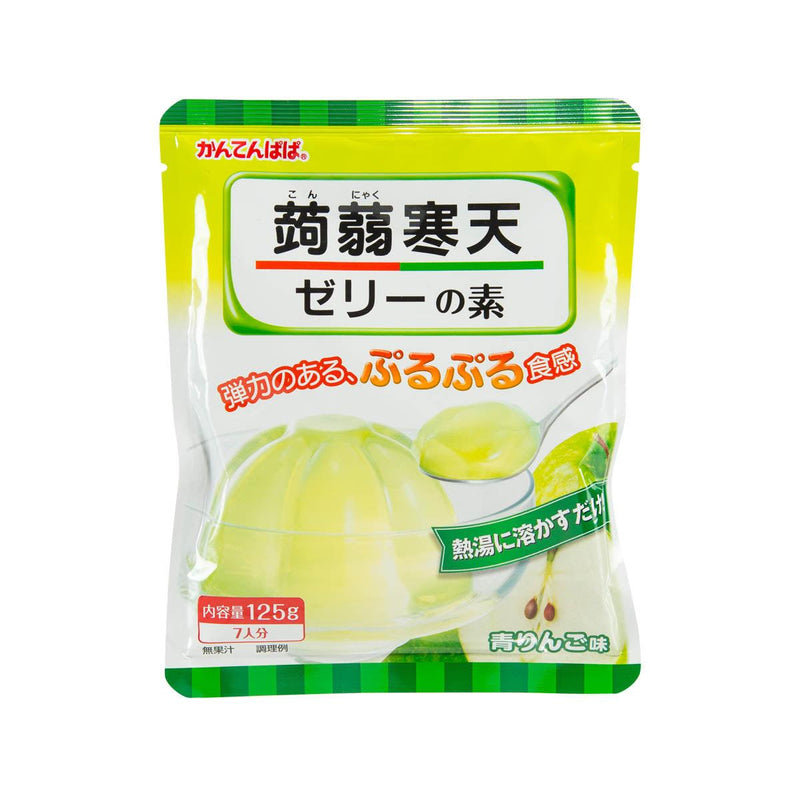 INAFOOD Kanten Papa Konnyaku & Agar Jelly Mix - Green Apple Flavor  (125g)