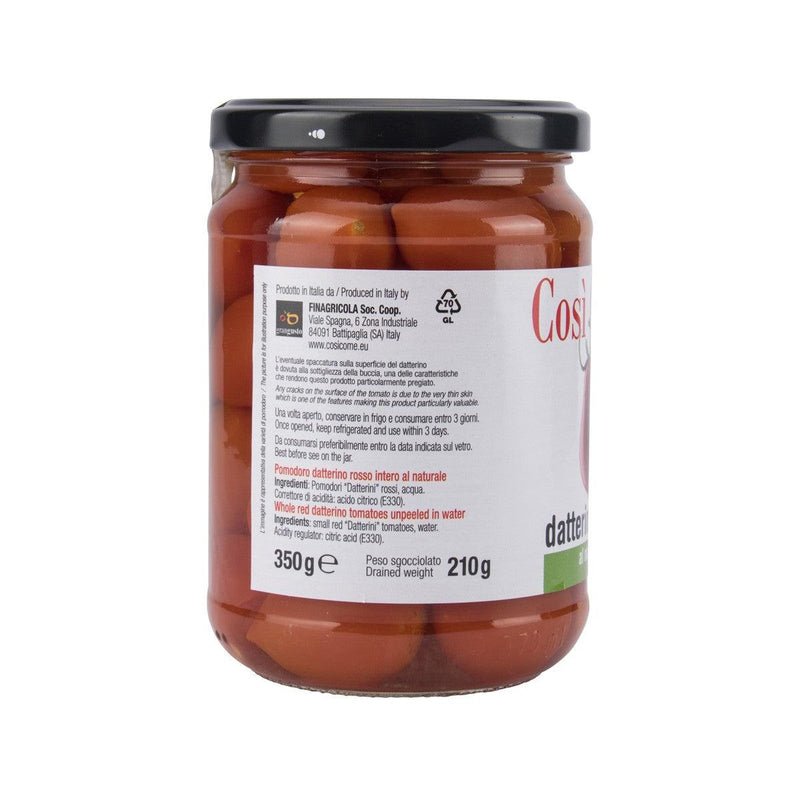 COSI COME Whole Unpeeled Red Datterino Tomatoes in Water  (350g)