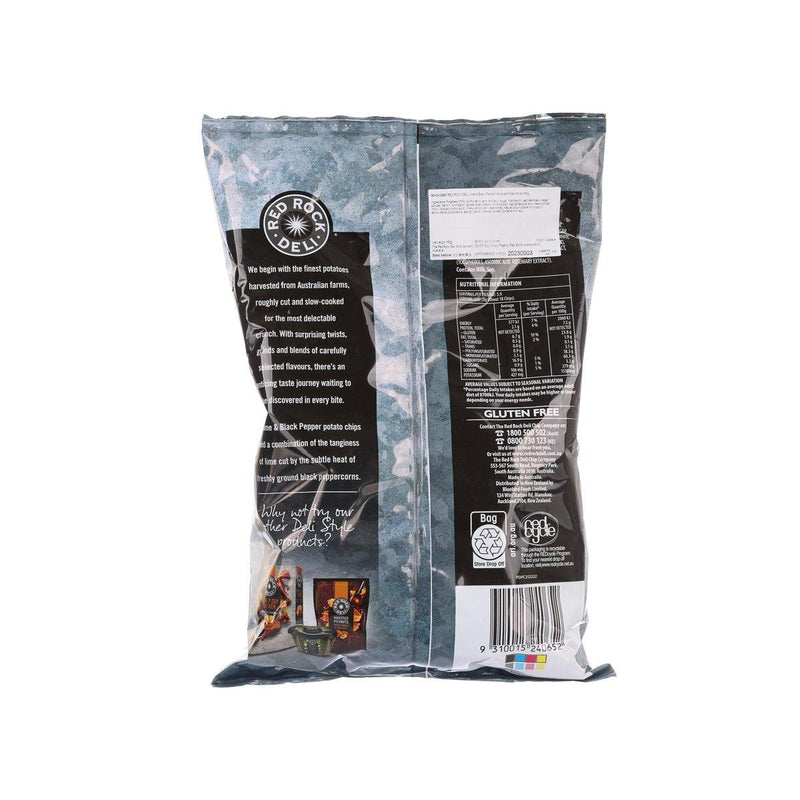 RED ROCK DELI Lime & Black Pepper Flavoured Potato Chips  (165g)