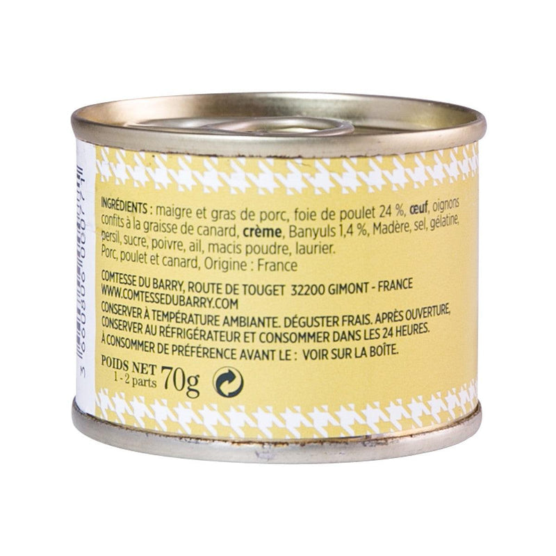 COMTESSE DU BARRY Polutry Liver Terrine with Banyuls Wine  (70g)