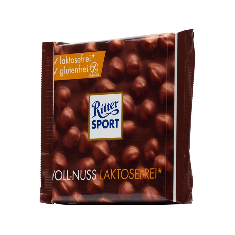 RITTER SPORT Lactose & Gluten Free Milk Chocolate with Whole hazelnuts  (100g)