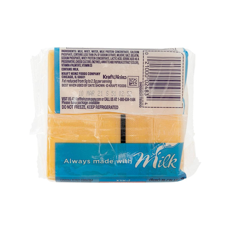 KRAFT Singles 2% Milk American Reduced Fat Pasteurized Prepared Cheese Product  (303g)