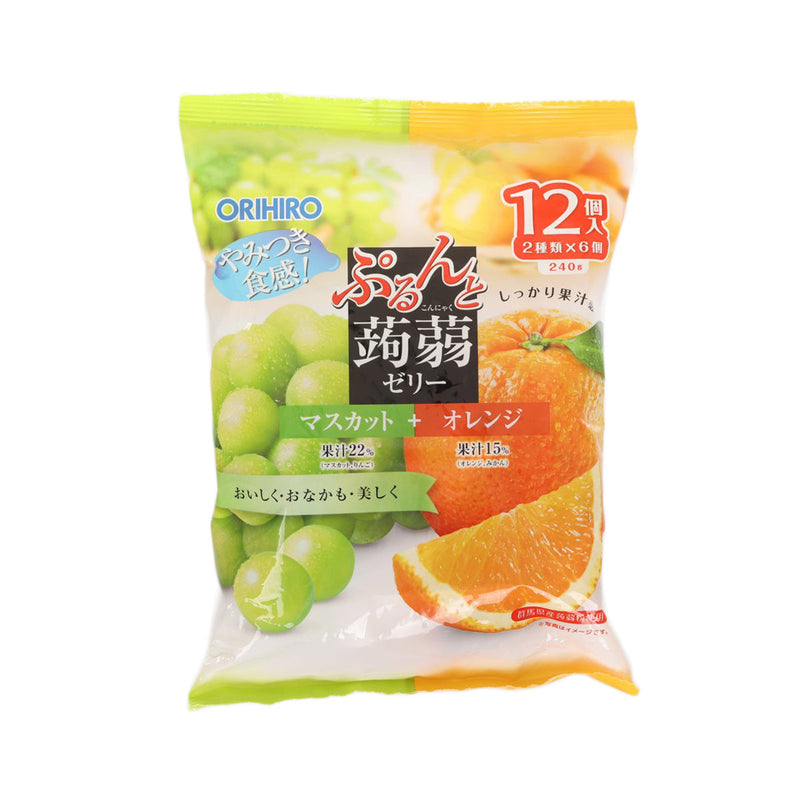 ORIHIRO Konnyaku Jelly - Muscat Grape and Orange  (240g)