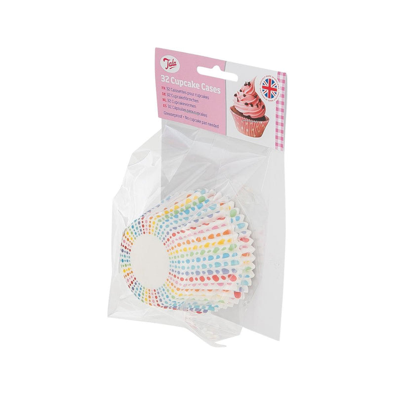 TALA Graduated Rainbow Dot Cupcake Cases  (32pcs) - city&