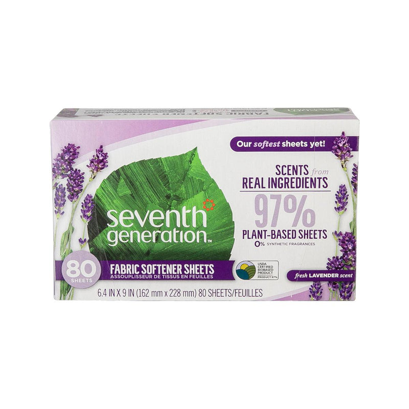 SEVENTH GENERATION Fabric Softener Sheets - Blue Eucalyptus & Lavender  (80sheets)