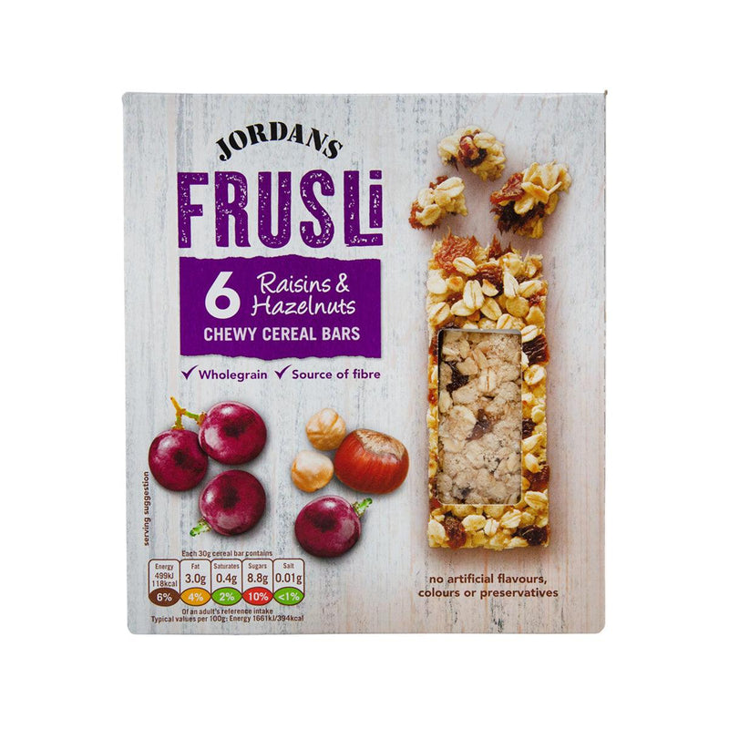 JORDANS Frusli Cereal Bars - Raisins & Hazelnuts  (180g)