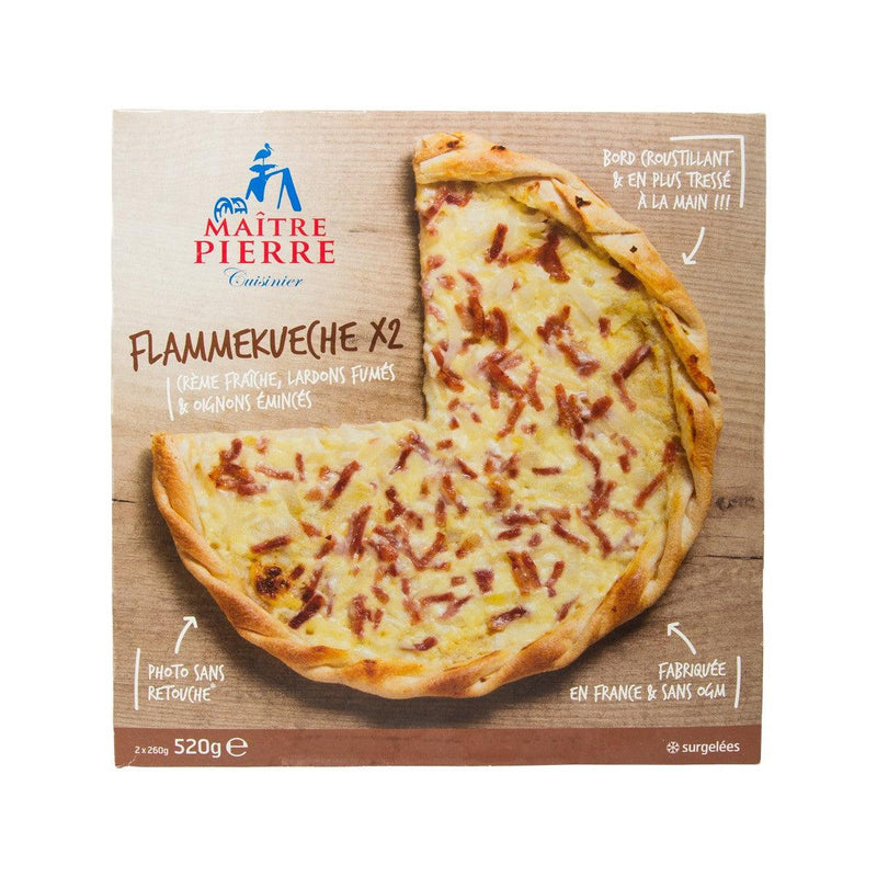 MAITRE PIERRE Flammekueche - Crème Fraiche, Smoked Bacon & Onion  (520g)
