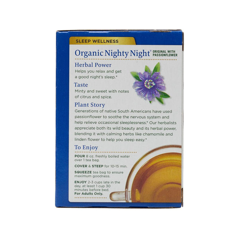 TRADITIONAL MEDICINALS Organic Nighty Night Relaxation Tea Bags  (24g) - city&