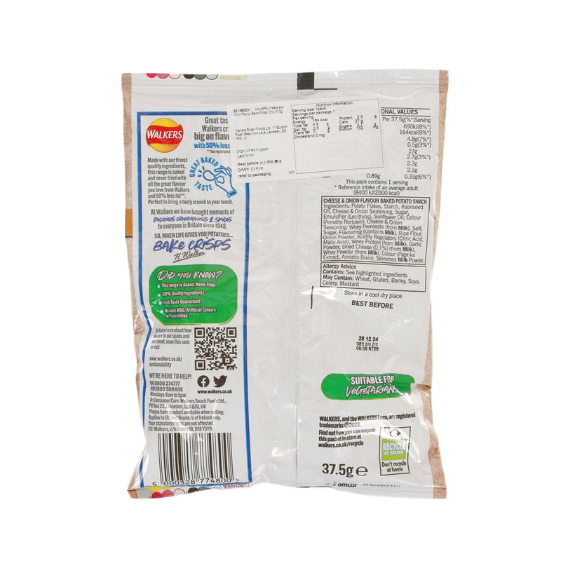 WALKERS Cheese and Onion Flavour Baked Potato Chip  (37.5g)