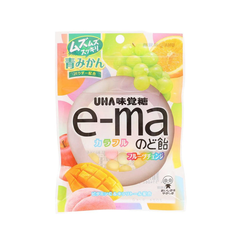 UHA PIPIN E-Ma Throat Candy - Colorful Fruits [Bag]  (50g)