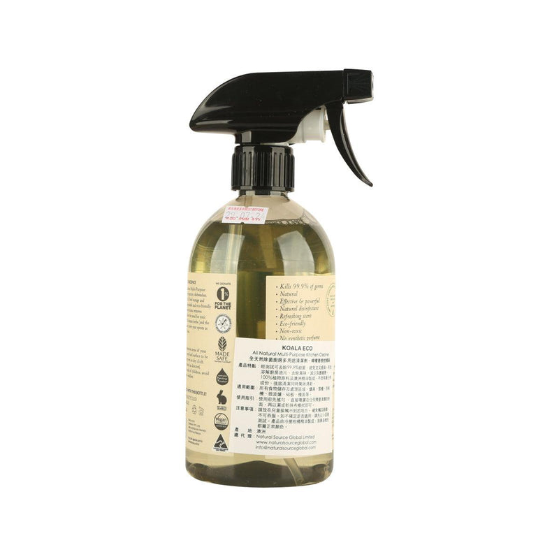 KOALA ECO All Natural Kitchen Cleaner - Pure Australian Lemon Myrtle and Mandarin Essential Oil  (500mL)