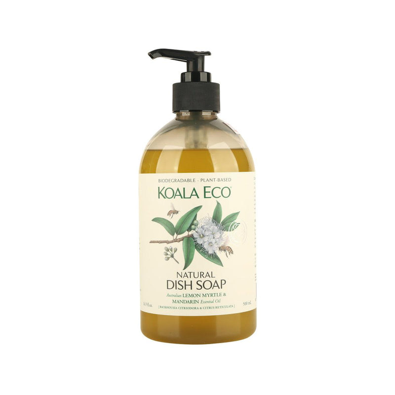 KOALA ECO All Natural Dish Soap - Pure Australian Lemon Myrtle and Mandarin Essential Oil  (500mL)