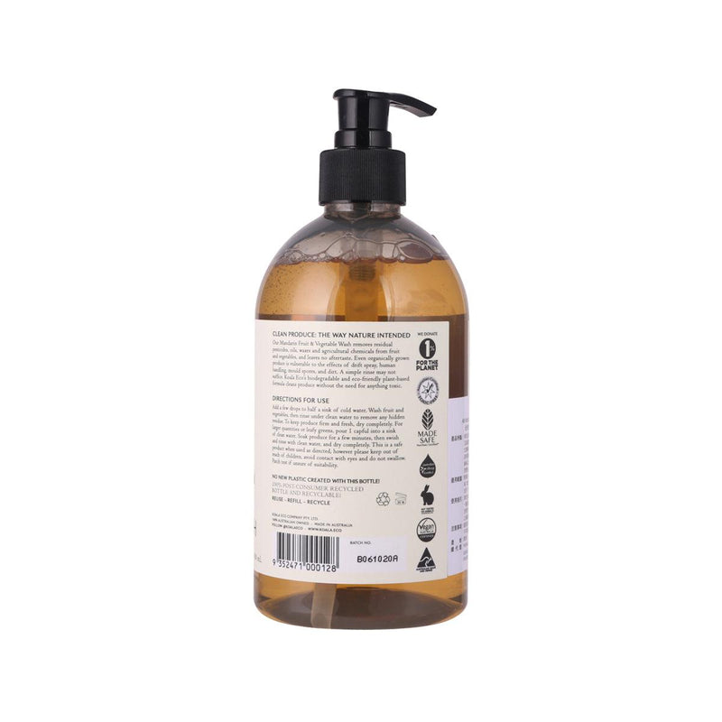 KOALA ECO All Natural Fruit & Vegetable Wash - Pure Australian Mandarin Essential Oil  (500mL)