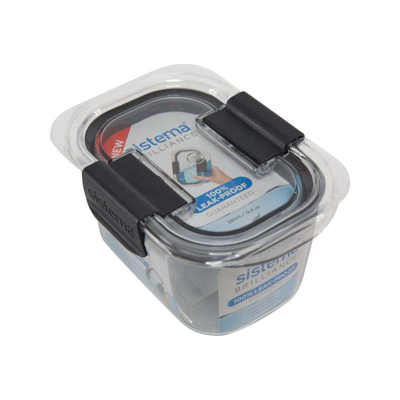 SISTEMA Brilliance Small Rectangle Food Storage Container 380mL