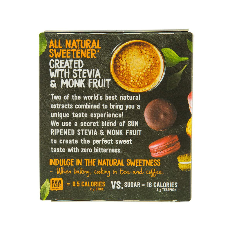 RAW EARTH All Natural Sweetener - Stevia & Monk Fruit  (40 x 2g)