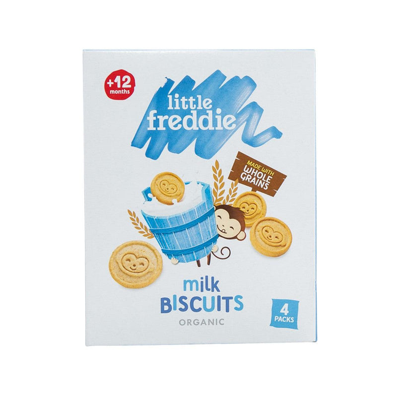 LITTLE FREDDIE Monkey Bites Organic Biscuits with Milk (12+ Months)  (80g)