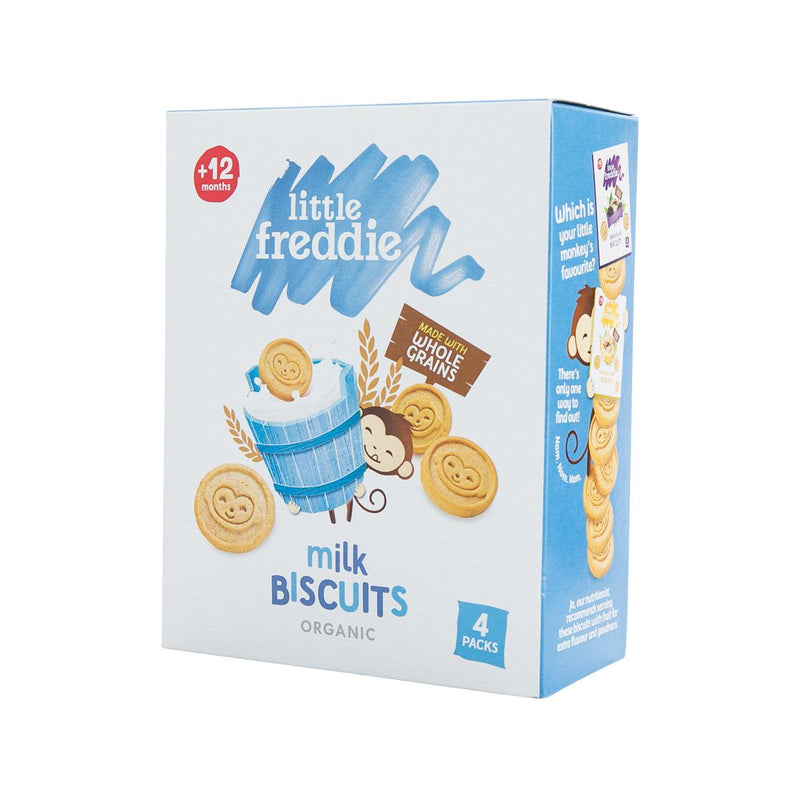 LITTLE FREDDIE Monkey Bites Organic Biscuits with Milk (12+ Months)  (80g)