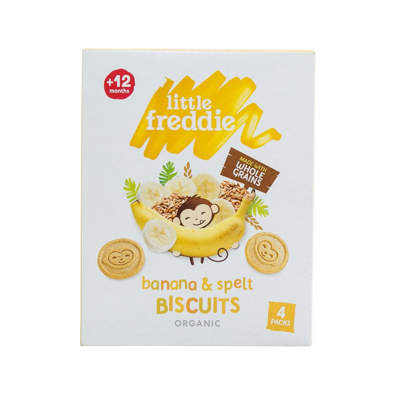 LITTLE FREDDIE Monkey Bites Organic Biscuits with Banana & Spelt (12+ Months)  (80g)