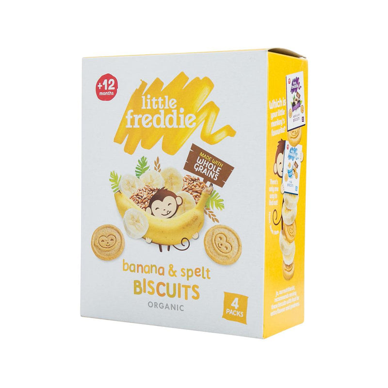 LITTLE FREDDIE Monkey Bites Organic Biscuits with Banana & Spelt (12+ Months)  (80g)