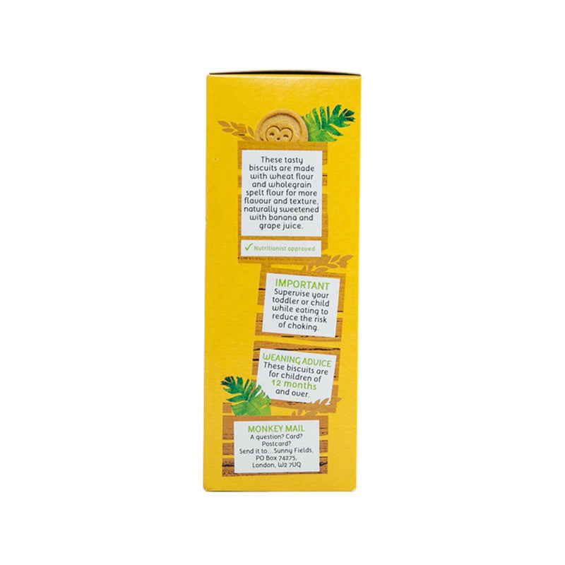 LITTLE FREDDIE Monkey Bites Organic Biscuits with Banana & Spelt (12+ Months)  (80g)