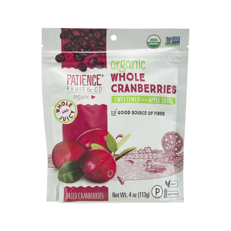 PATIENCE FRUIT&CO Organic Dried Whole Cranberries  (113g)