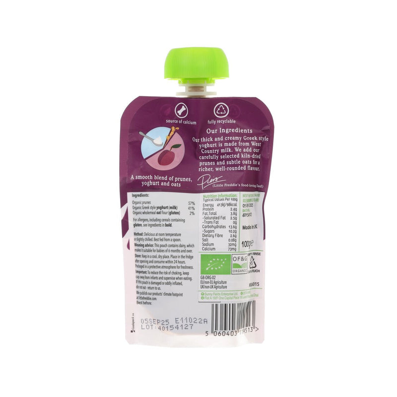 LITTLE FREDDIE Organic Perfect Start Prune Greek Style Yoghurt with Oats  (100g)