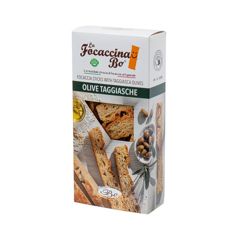 LA FOCACCINA BO Focaccia Sticks with Taggiasca Olives  (100g)