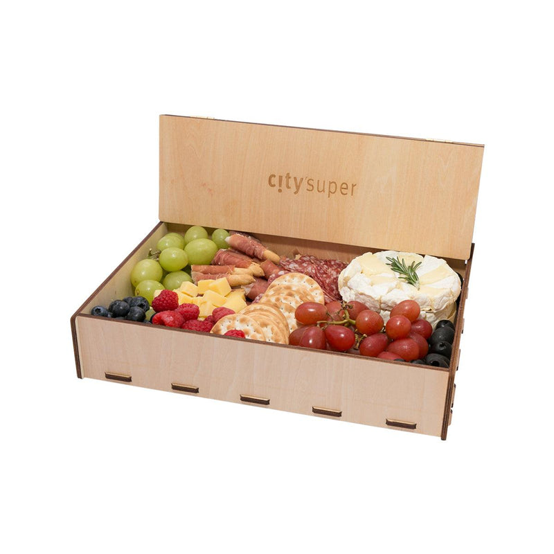 CITYSUPER Cheese & Deli Platter in Wooden Box  (1set)