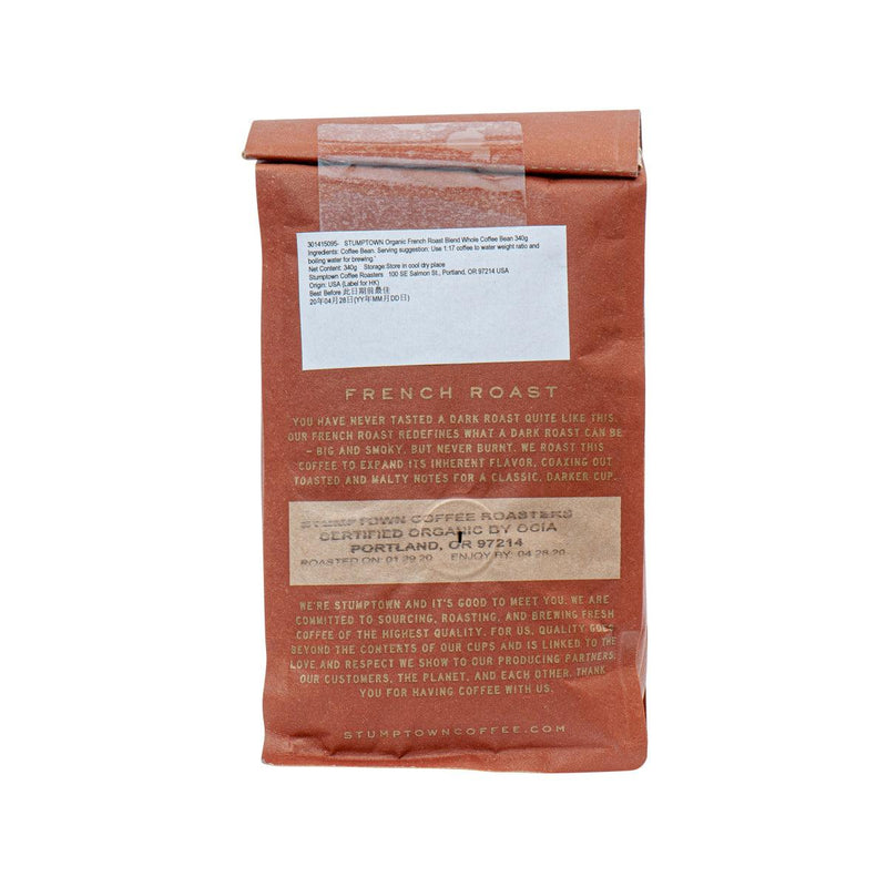 STUMPTOWN Organic French Roast Blend Whole Coffee Bean  (340g)