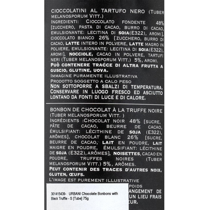 URBANI Chocolate Bonbons with Black Truffle - S [Tube]  (75g) - city&