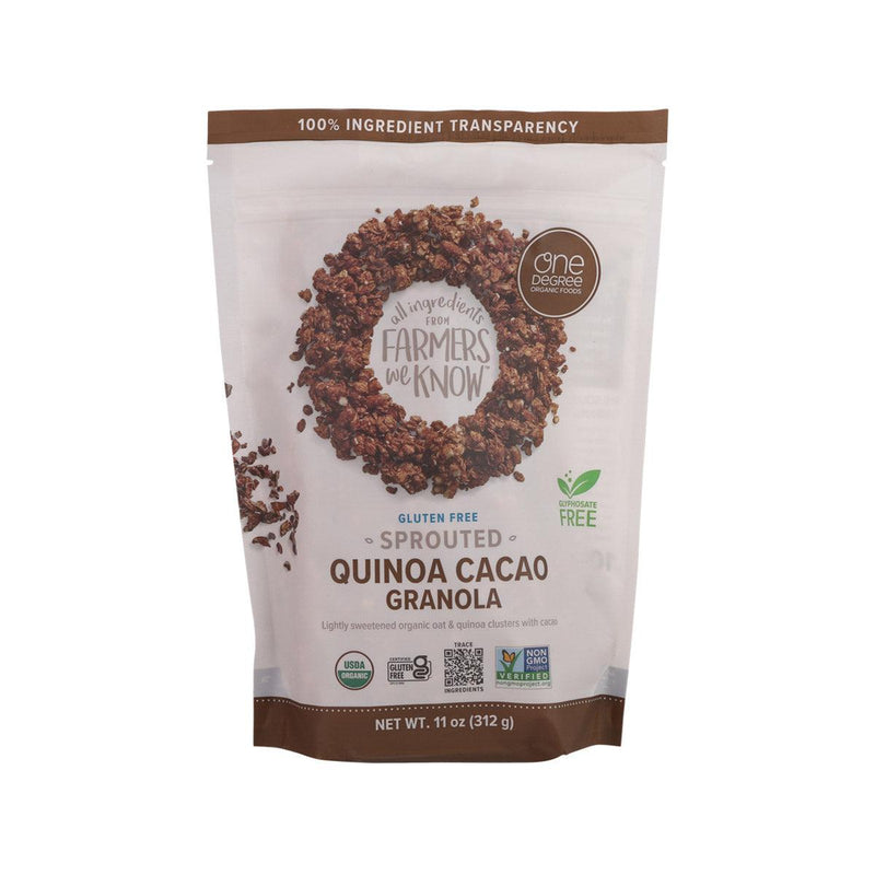 ONE DEGREE Organic Gluten Free Sprouted Quinoa Cacao Granola  (312g)