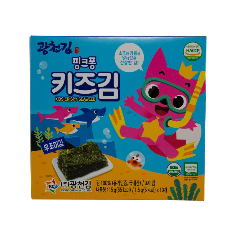 KWANG CHEON Baby Shark Organic Seaweed - Non-Seasoned  (15g)