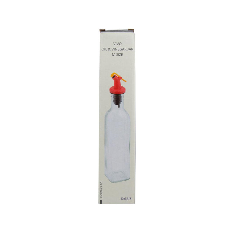 SATO KINZOKU Square Oil & Vinegar Bottle  Red 250mL