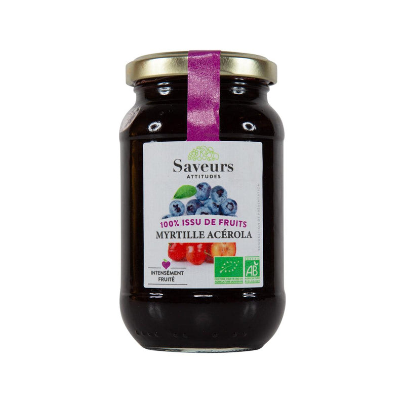 SAVEURS ATTITUDES Organic Fruit Spread - Blueberry & Acerola  (310g)