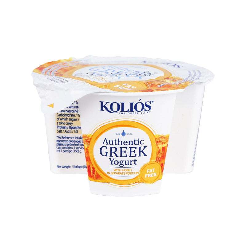 KOLIOS Authentic Greek Yogurt with Honey - Fat Free  (150g)