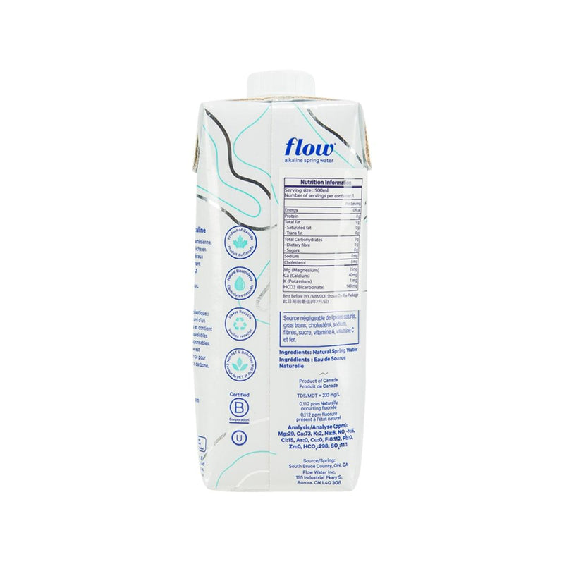 FLOW 100% Naturally Alkaline Spring Water  (500mL)