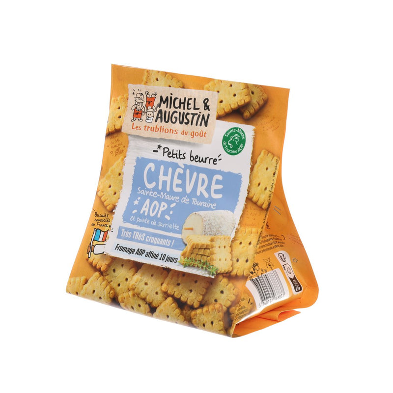 MICHEL & AUGUSTIN Savoury Biscuit with Sainte-Maure de Touraine PDO Goat Cheese and Savory  (100g)