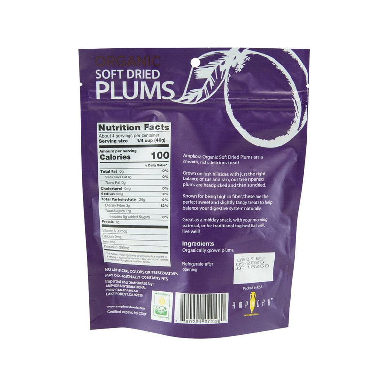 AMPHORA Organic Soft Dried Prunes  (170g)