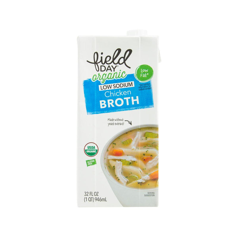 FIELD DAY Organic Chicken Broth - Low Sodium  (946mL)