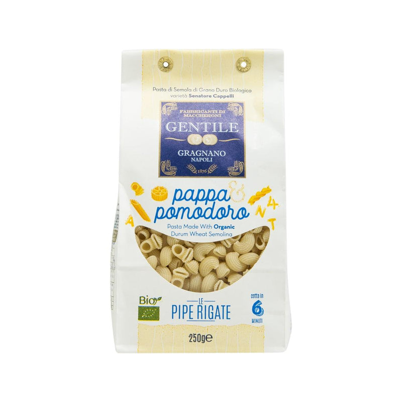 GENTILE Pappa Pomodoro Organic Pasta Pipe Rigate  (250g)