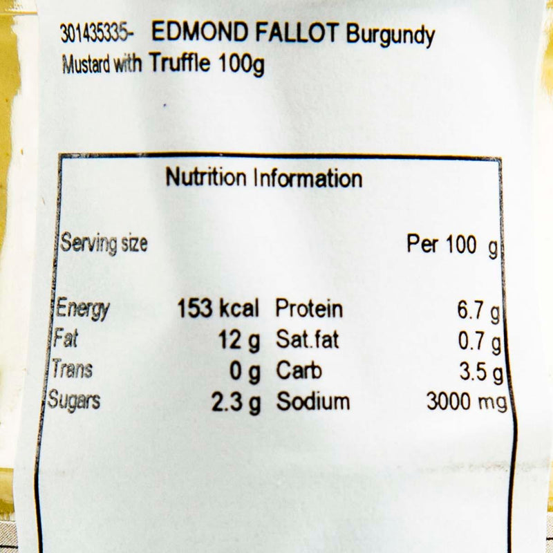 EDMOND FALLOT Burgundy Mustard with Truffle  (100g)