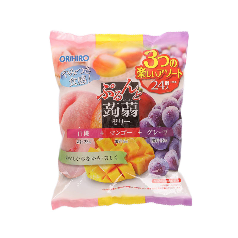 ORIHIRO Konnyaku Jelly - Peach & Mango & Grape  (24pcs)