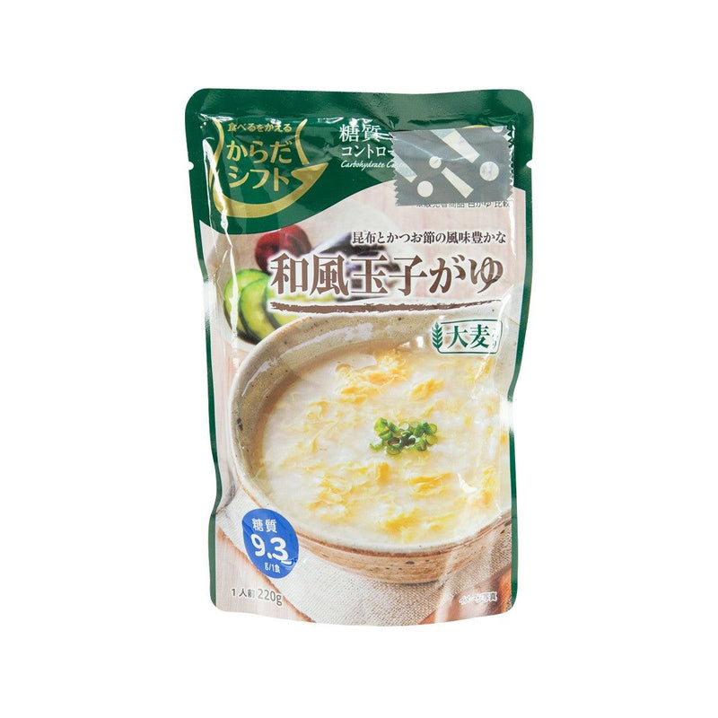KARADA SHIFT Carbohydrate Control - Kelp & Bonito Stock Egg Congee with Barley  (220g)