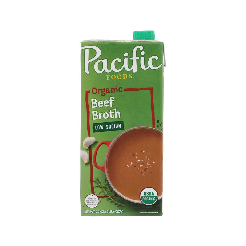 PACIFIC Organic Beef Broth - Low Sodium  (907g)