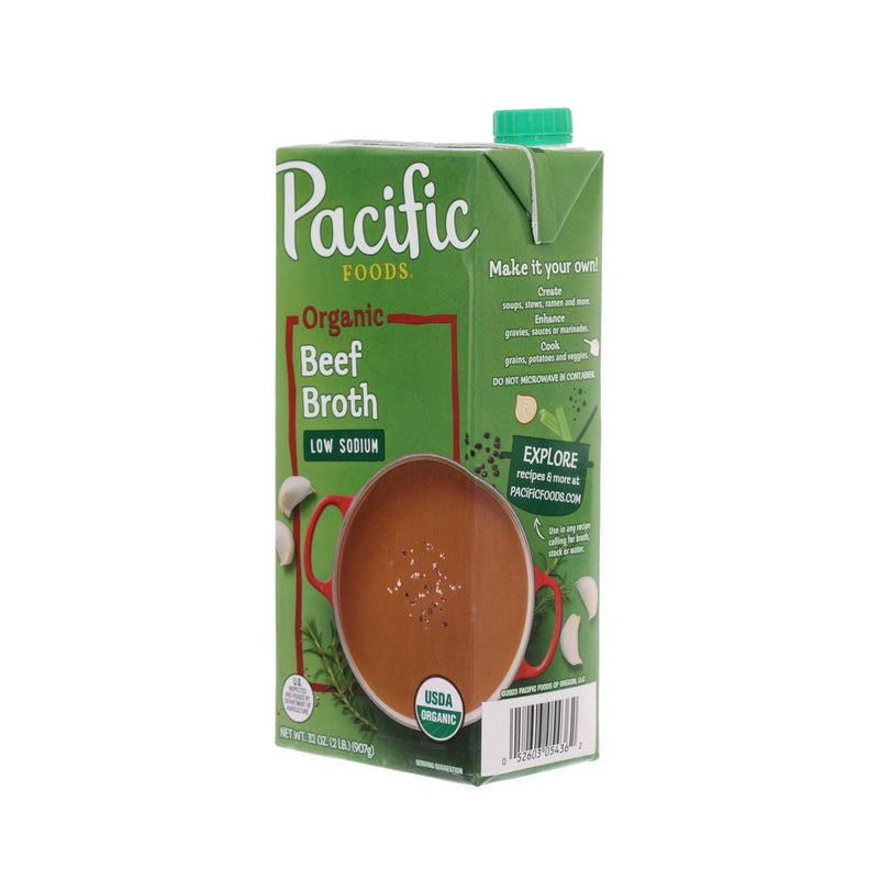 PACIFIC Organic Beef Broth - Low Sodium  (907g)