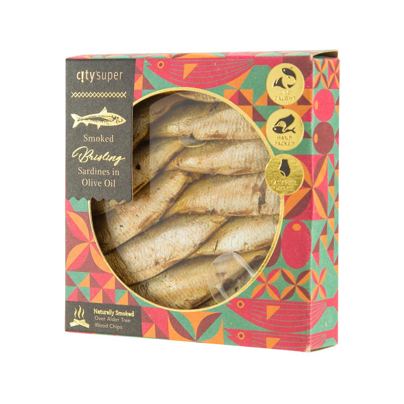 CITYSUPER Brisling Smoked Sardines in Olive Oil  (120g)