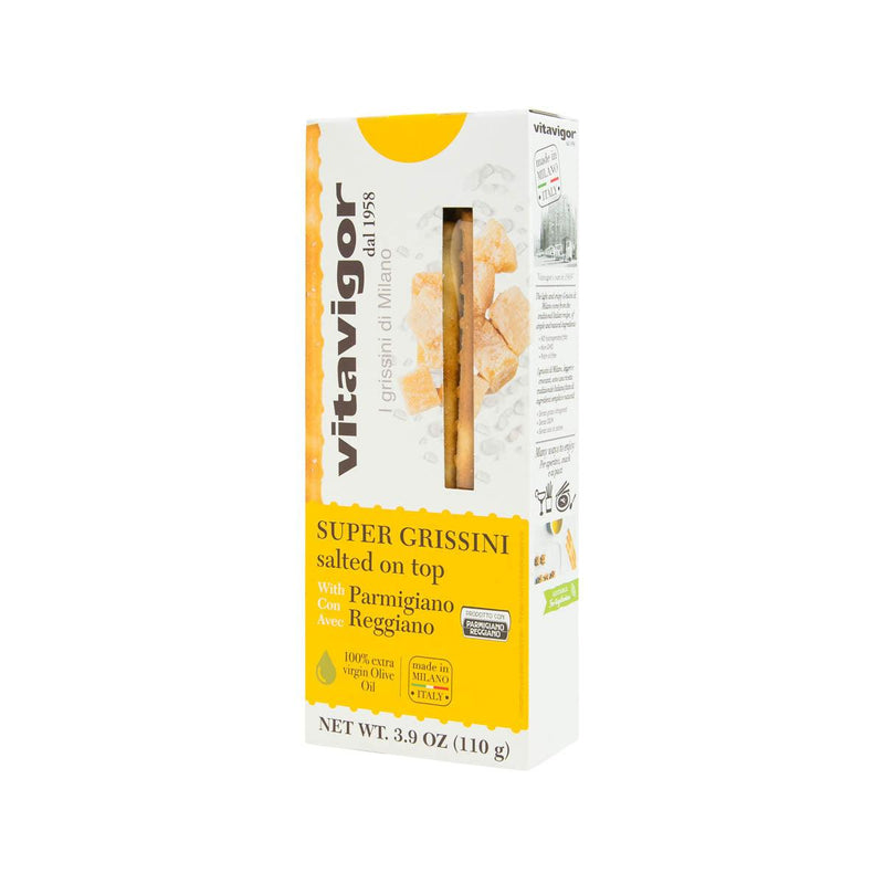 VITAVIGOR Grissini Breadsticks Salt on Top - Parmigiano Reggiano with Extra Virgin Olive Oil  (110g) - city&