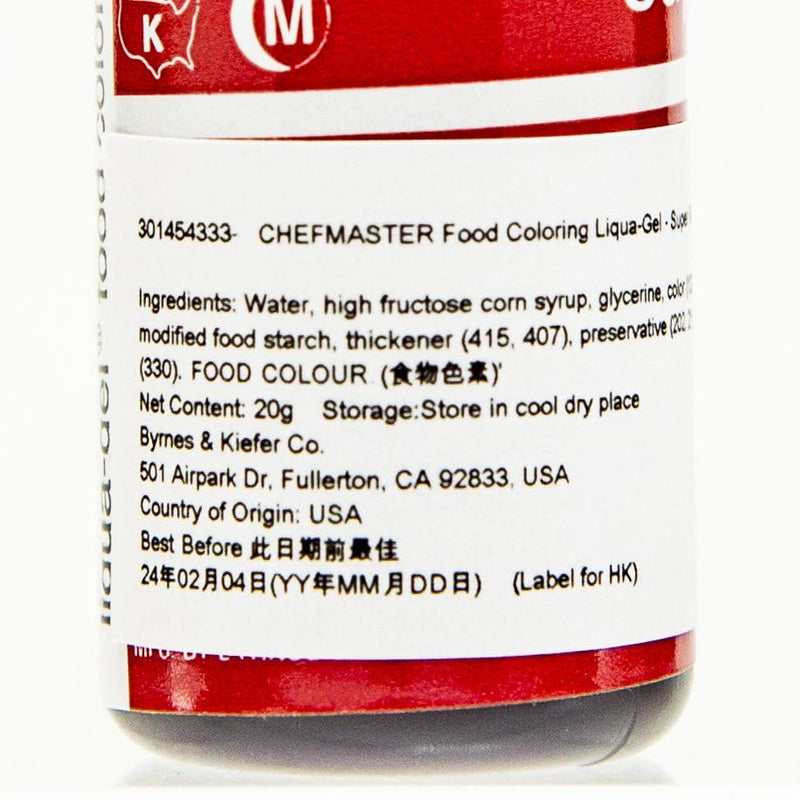 CHEFMASTER Food Coloring Liqua-Gel - Super Red  (20g)