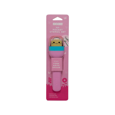 ZOKU Kids Pocket Utensils - Kitty - city'super E-Shop