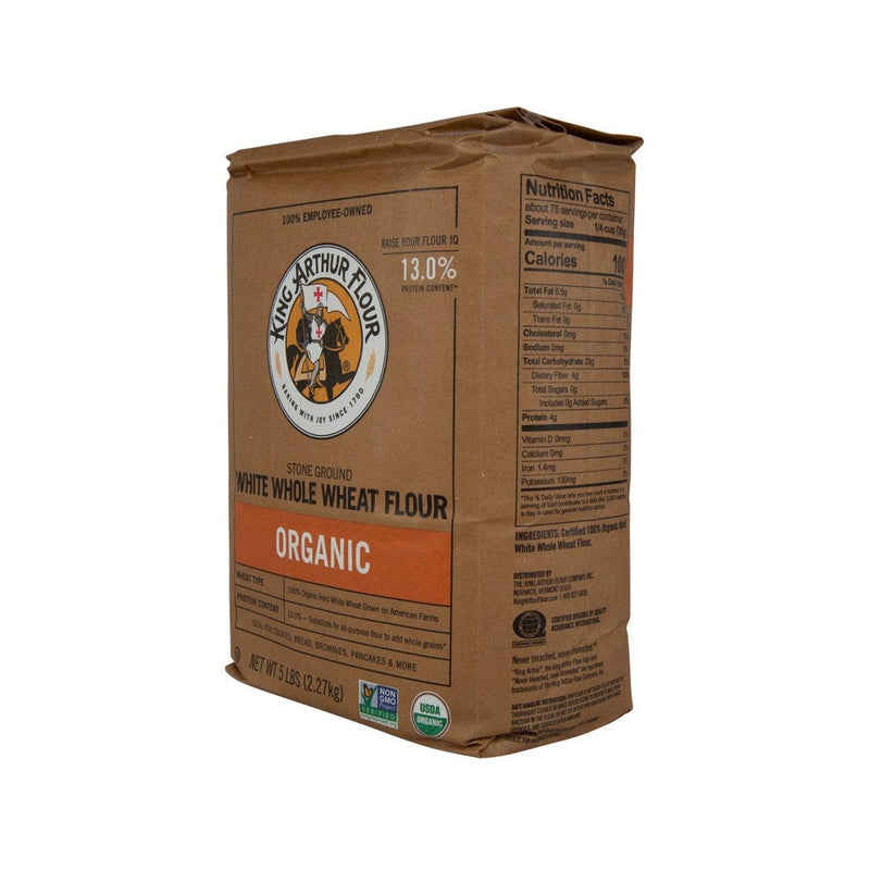 KING ARTHUR Organic White Whole Wheat Flour  (2.27kg)